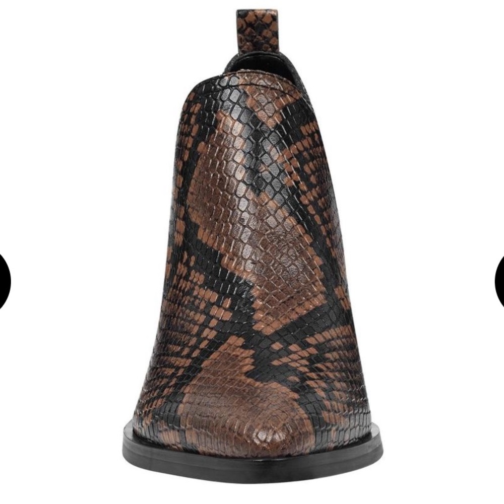 Marc Fisher LTD snakeskin western ankle booties